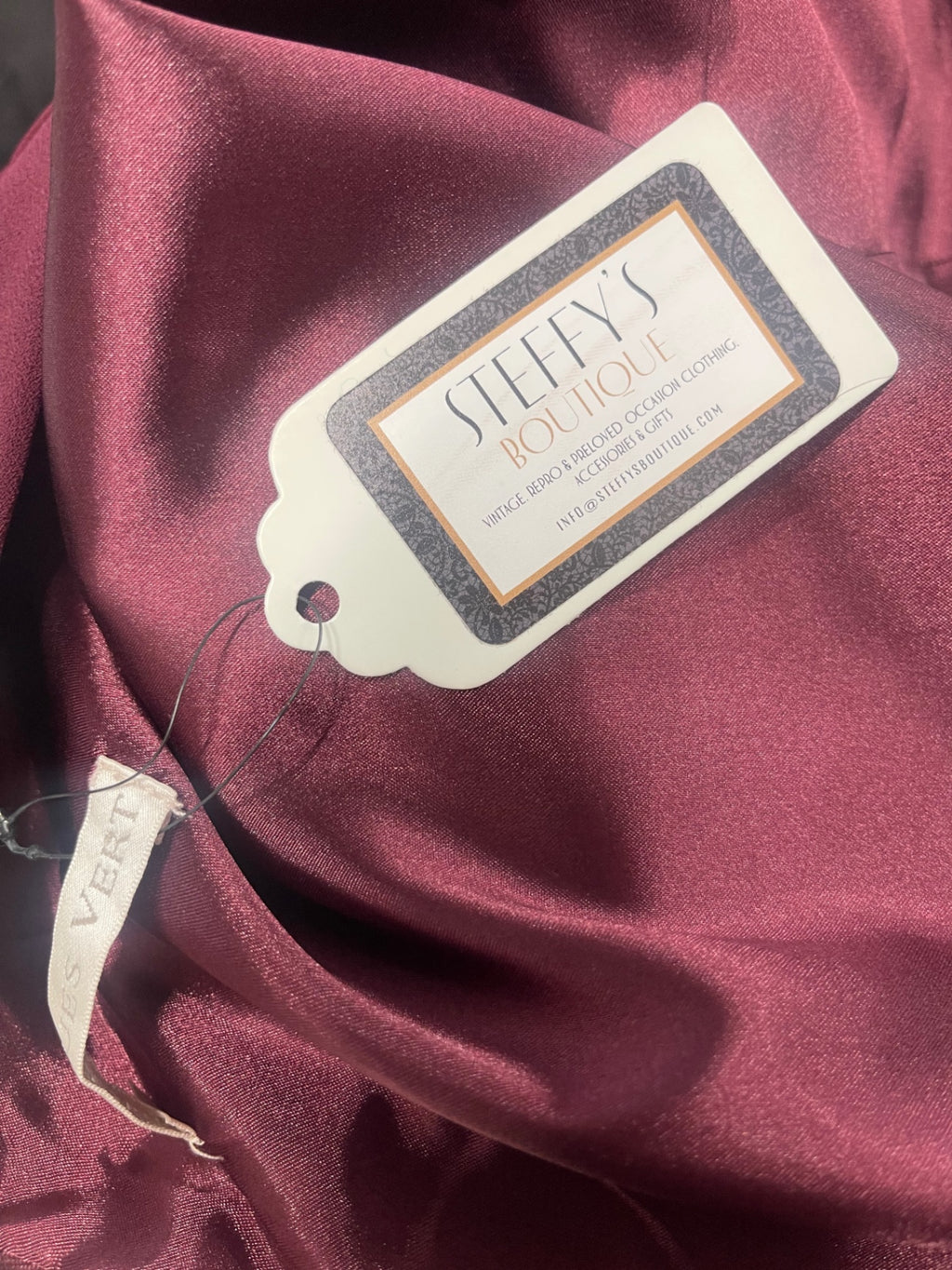 Fabulous Jacques Vert occasion event Dress UK18 Burgundy Elegant AS602
