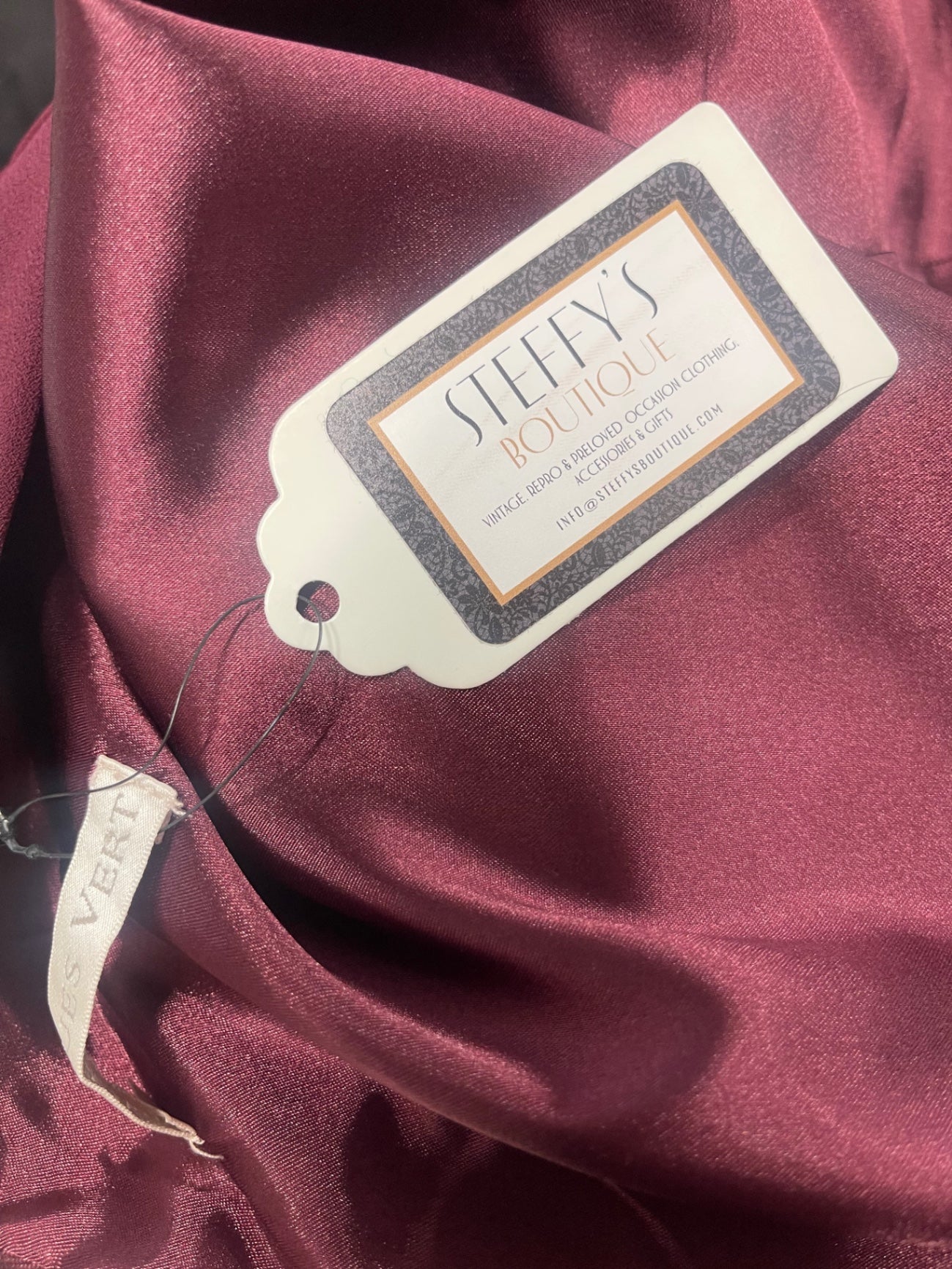 Fabulous Jacques Vert occasion event Dress UK18 Burgundy Elegant AS602