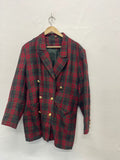 Fabulous First Avenue vintage Blazer UK18 Red tartan AS602