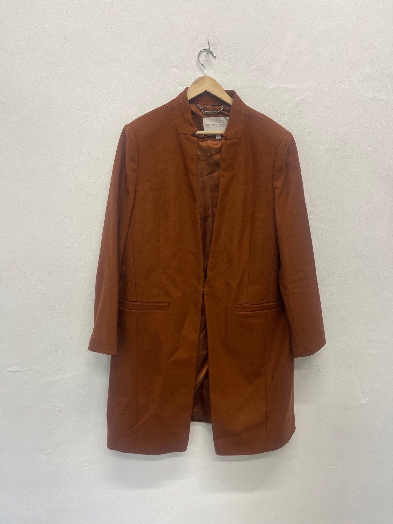Fabulous Windsmoor cashmere blend  Overcoat UK22 tan brown AS602