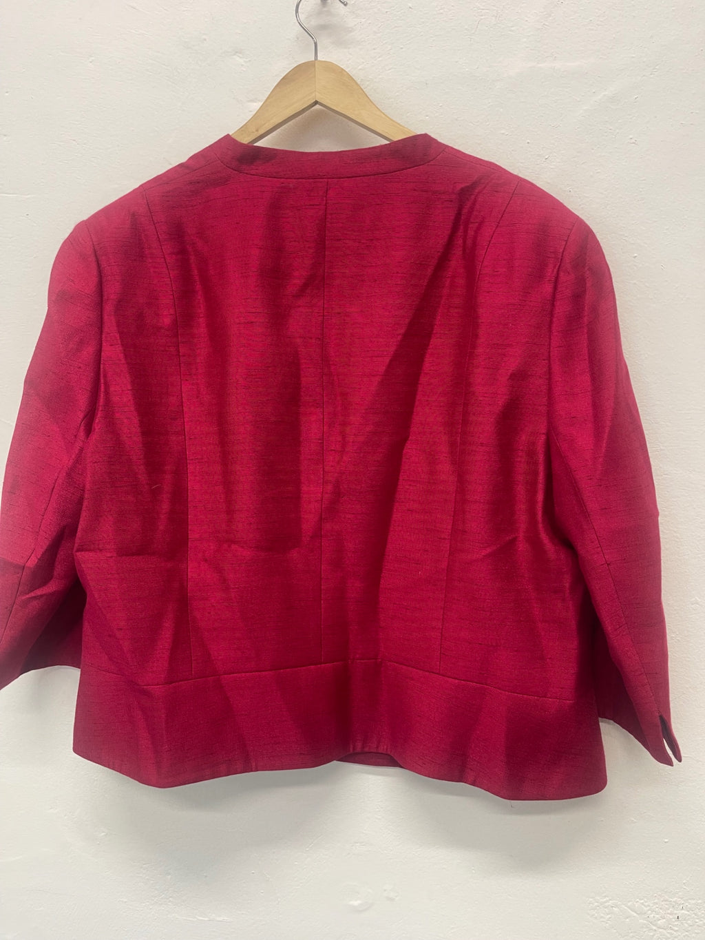 Fabulous Jacques Vert occasion Jacket UK24 Cherry  Red AS602