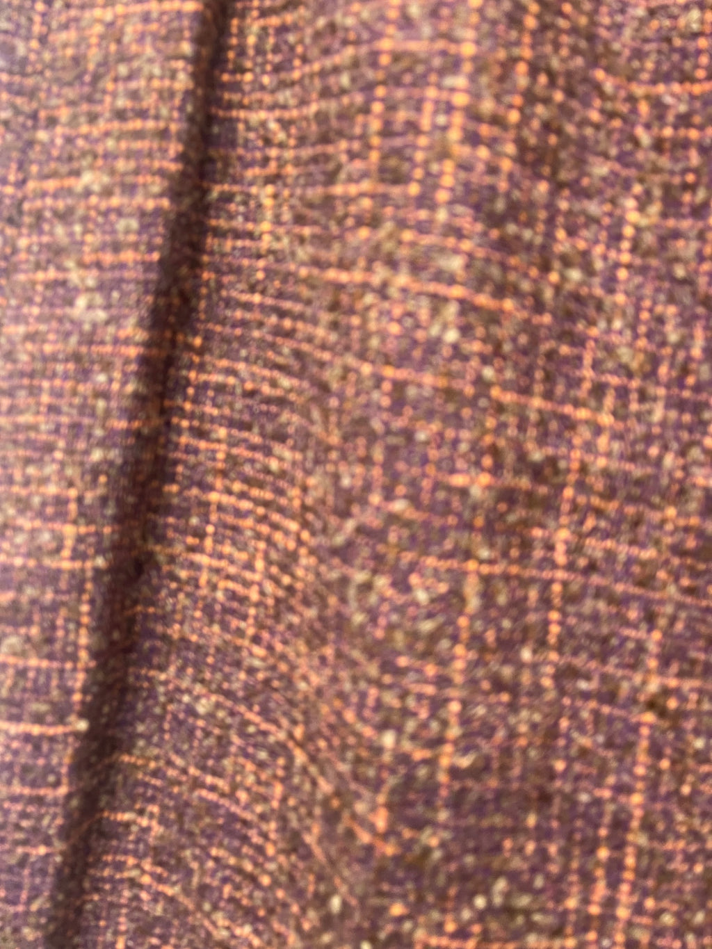 Fabulous EASTEX tweed traditional Skirt UK20 Purple & Orange AS602