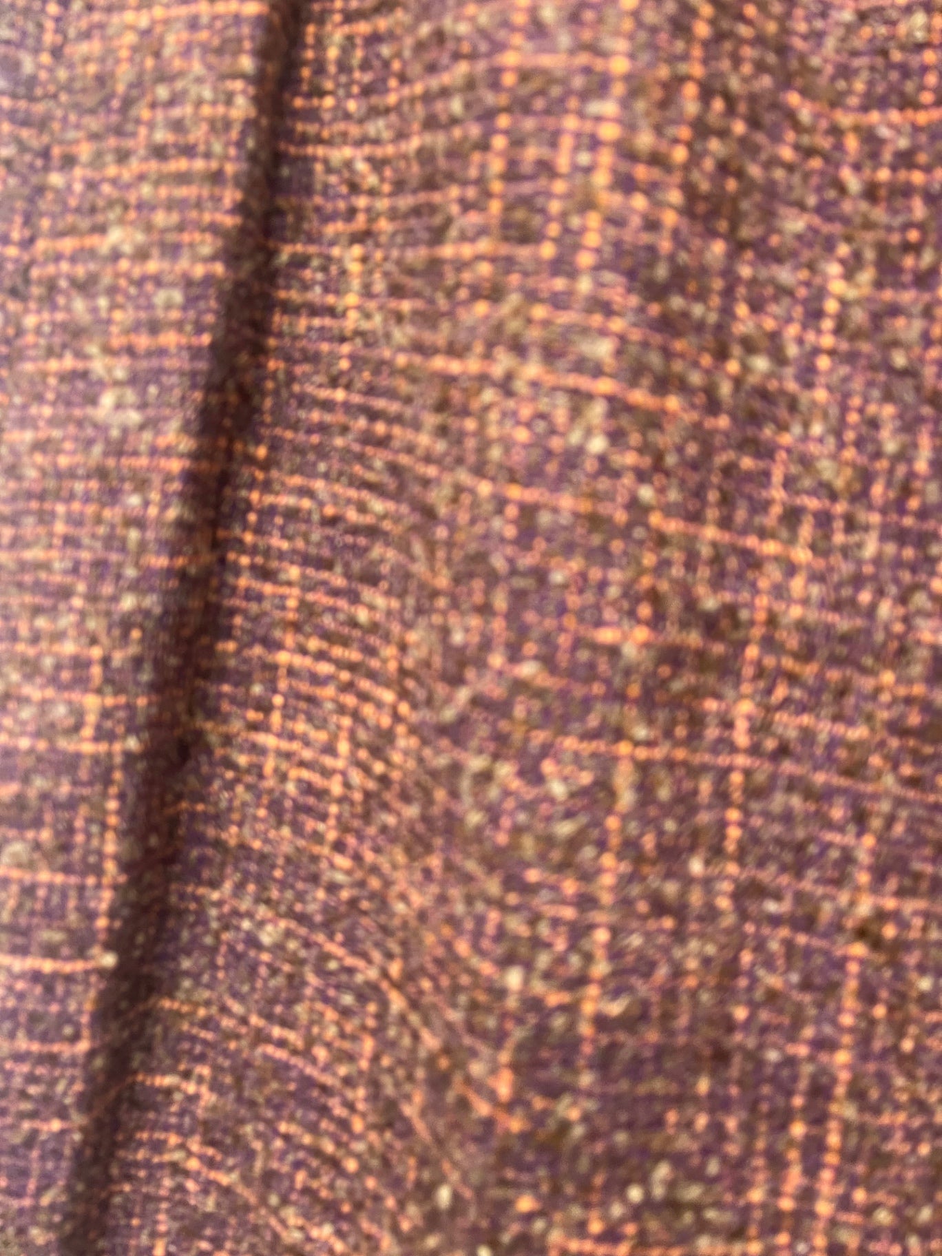 Fabulous EASTEX tweed traditional Skirt UK20 Purple & Orange AS602
