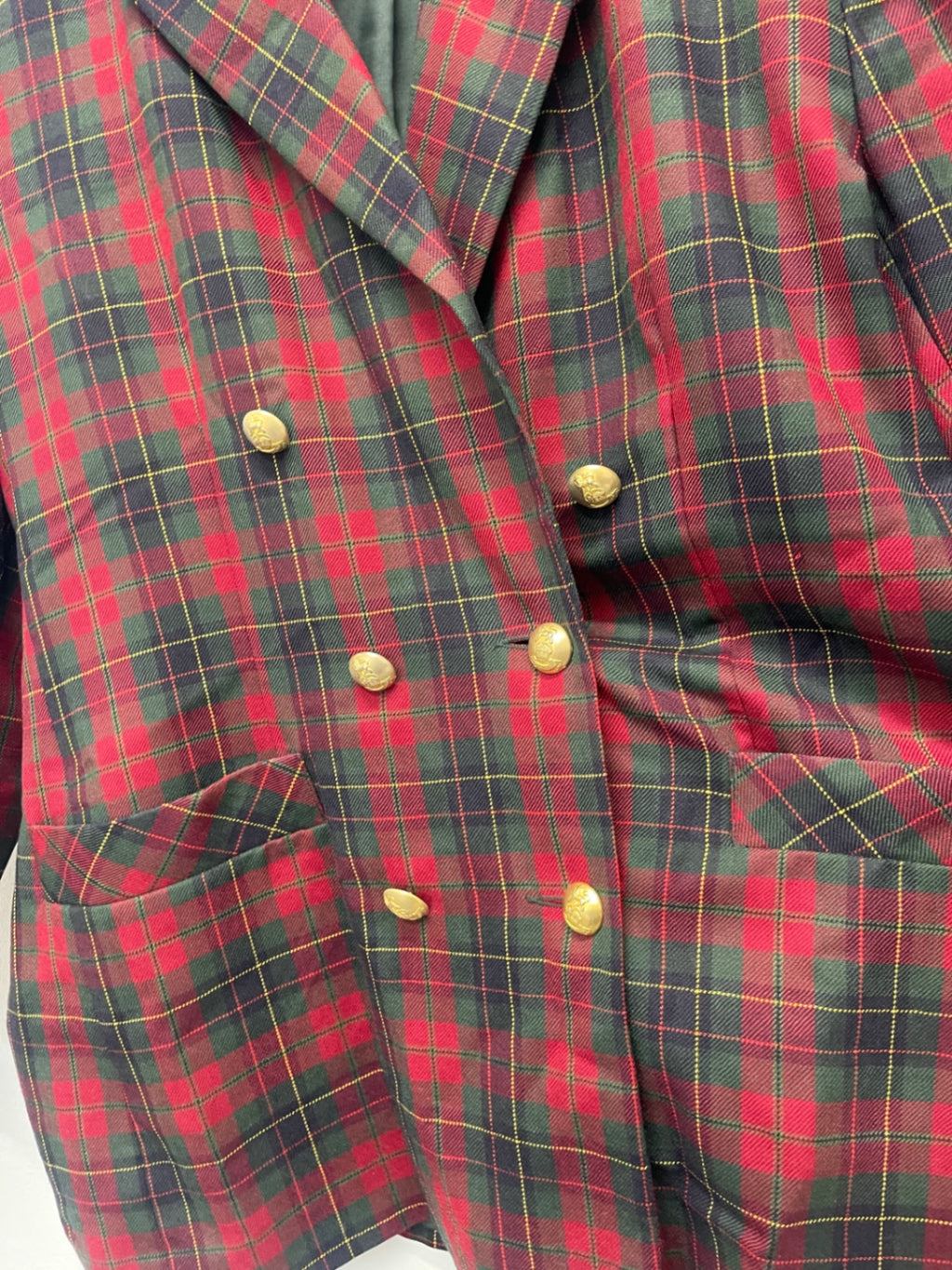 Fabulous First Avenue vintage Blazer UK18 Red tartan AS602