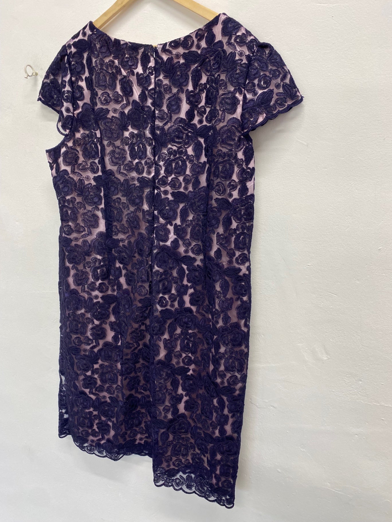 Fabulous Jacques Vert occasion event  Dress UK24 Dark Purple new AS602