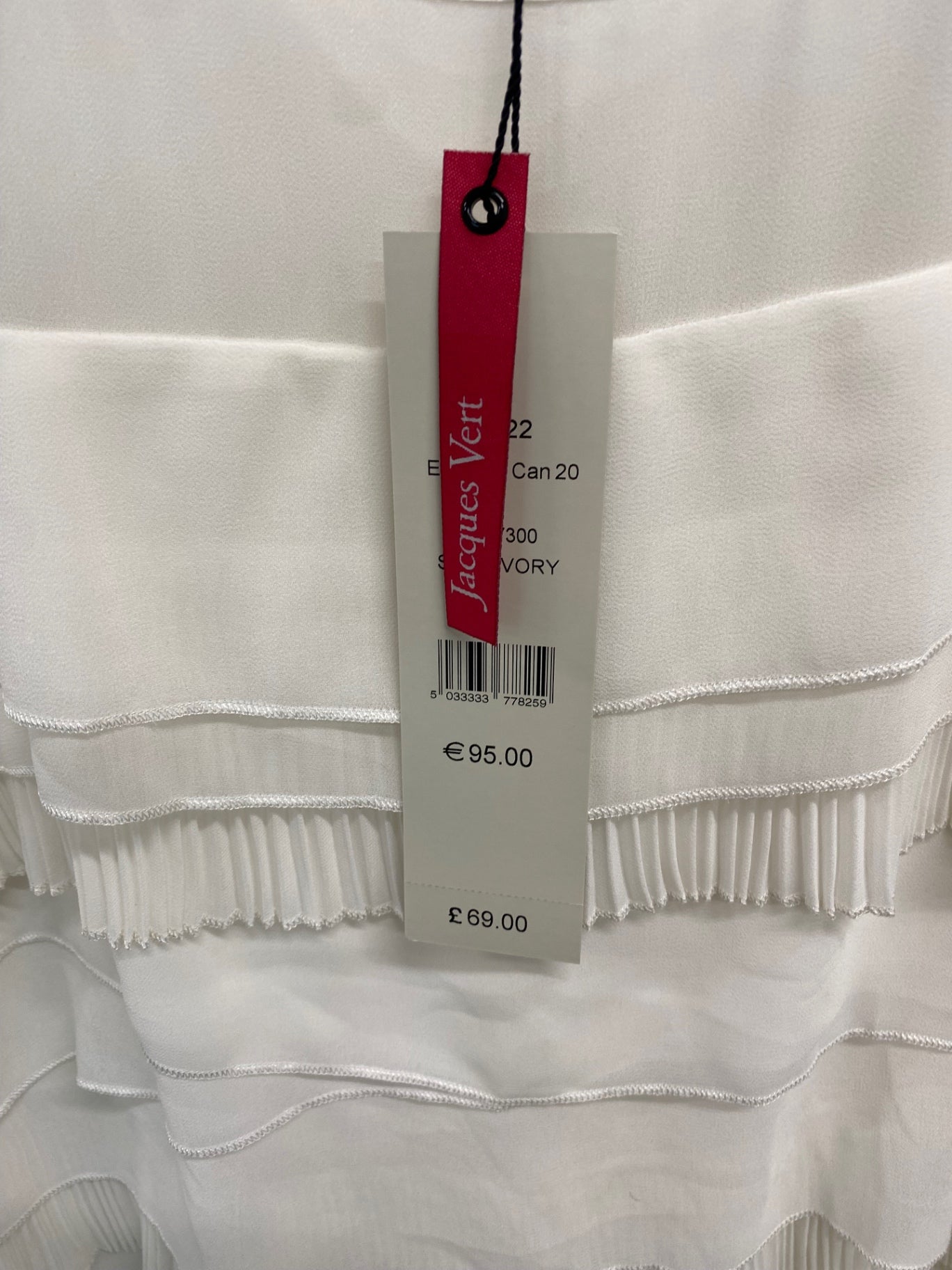 Fabulous Jacques Vert occasion party fringed Top UK 22 Ivory AS602