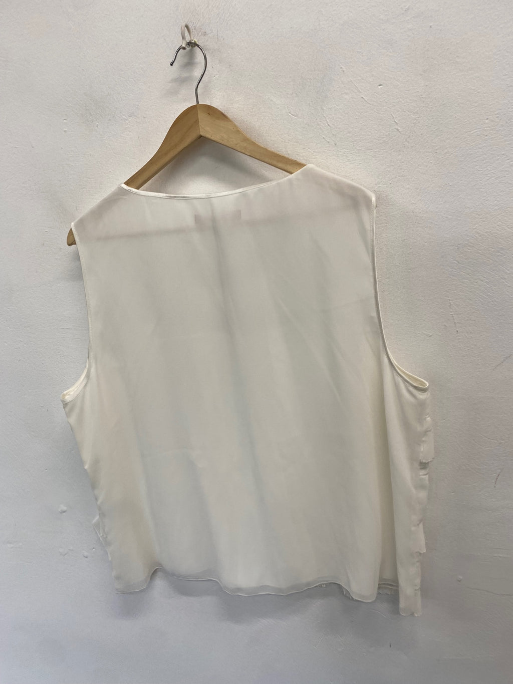 Fabulous Jacques Vert occasion party fringed Top UK 22 Ivory AS602