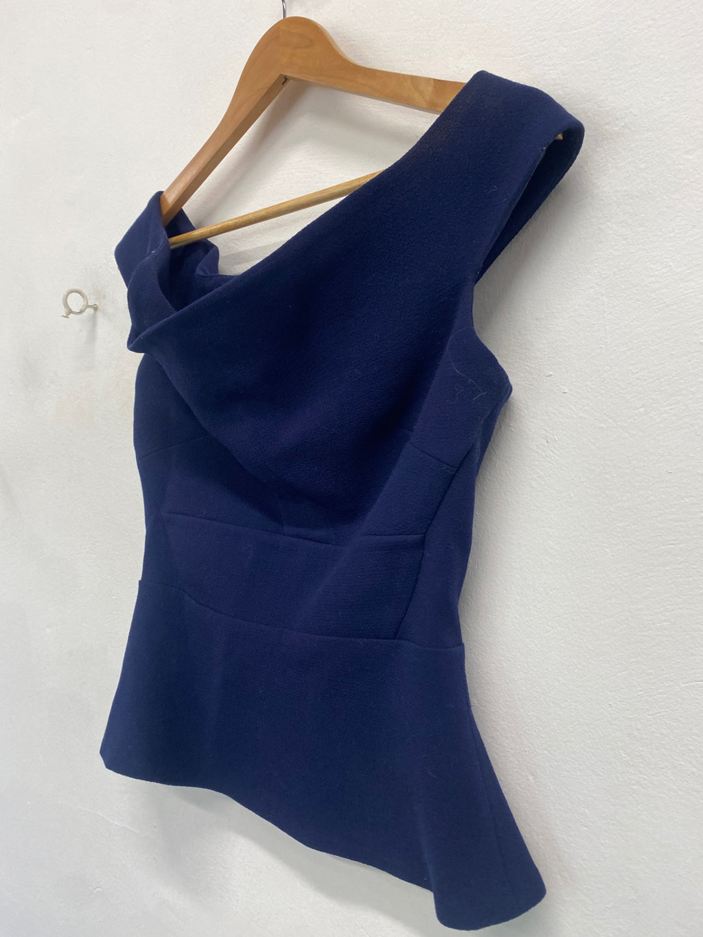 Fabulous Roland Mouret Crepe fitted corset top  UK12 Navy Blue JW603