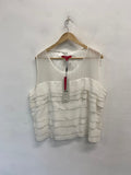 Fabulous Jacques Vert occasion party fringed Top UK 22 Ivory AS602
