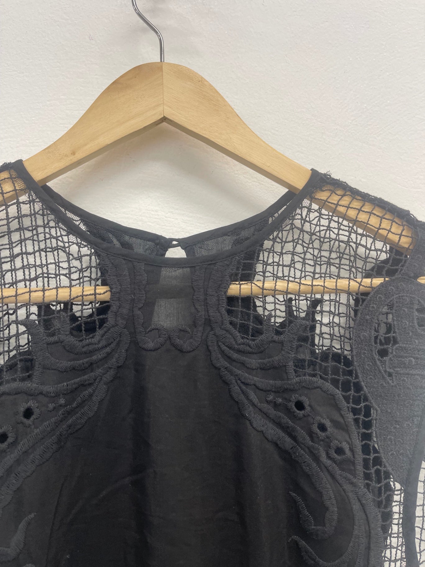 Fabulous Alice McCall boho lace mini Dress Uk8 Black JW603