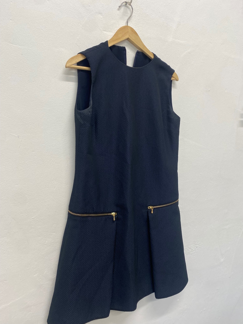 WASH Fabulous Victoria Beckham skater Dress UK12 Navy Blue JW603