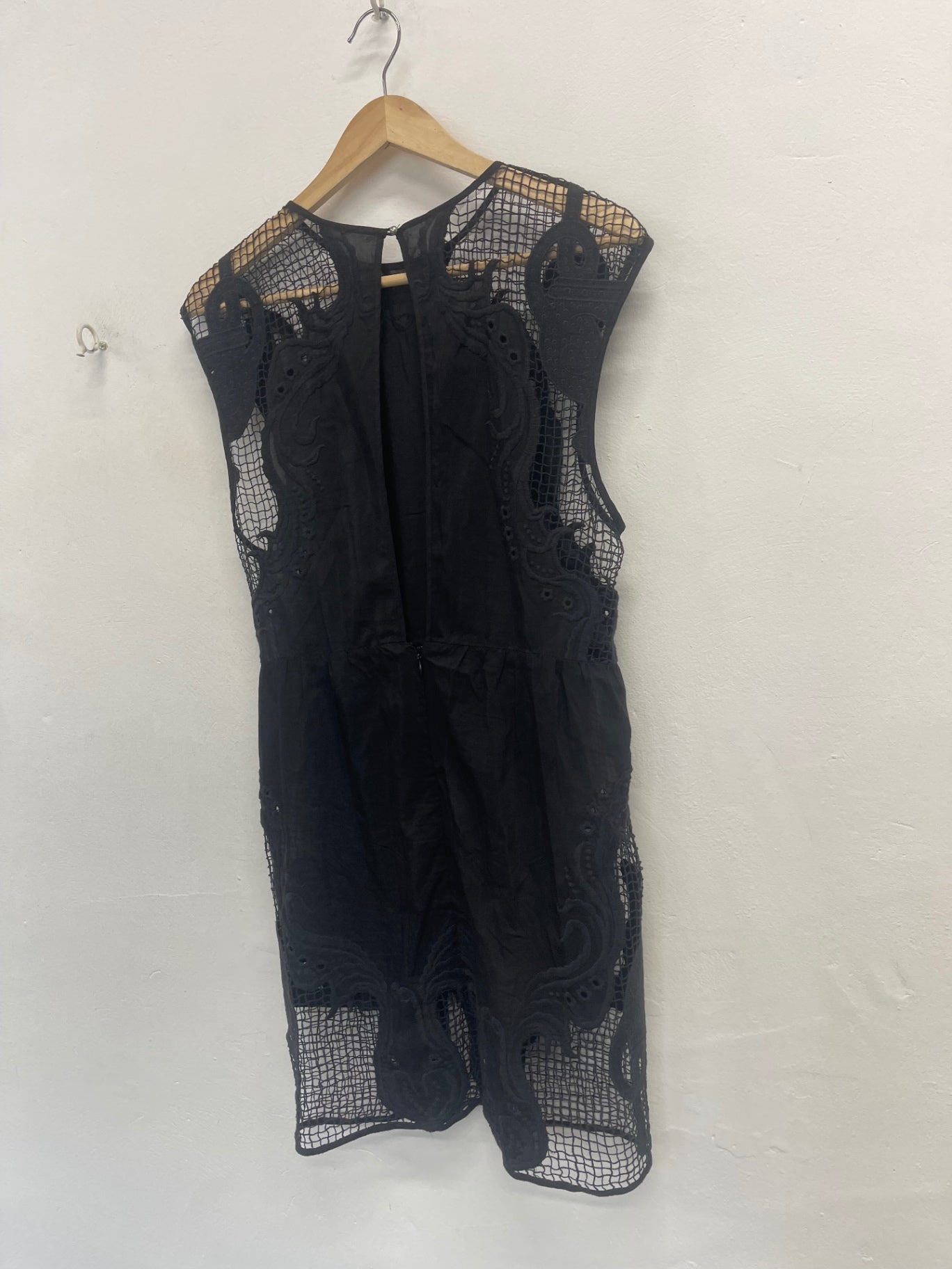 Fabulous Alice McCall boho lace mini Dress Uk8 Black JW603