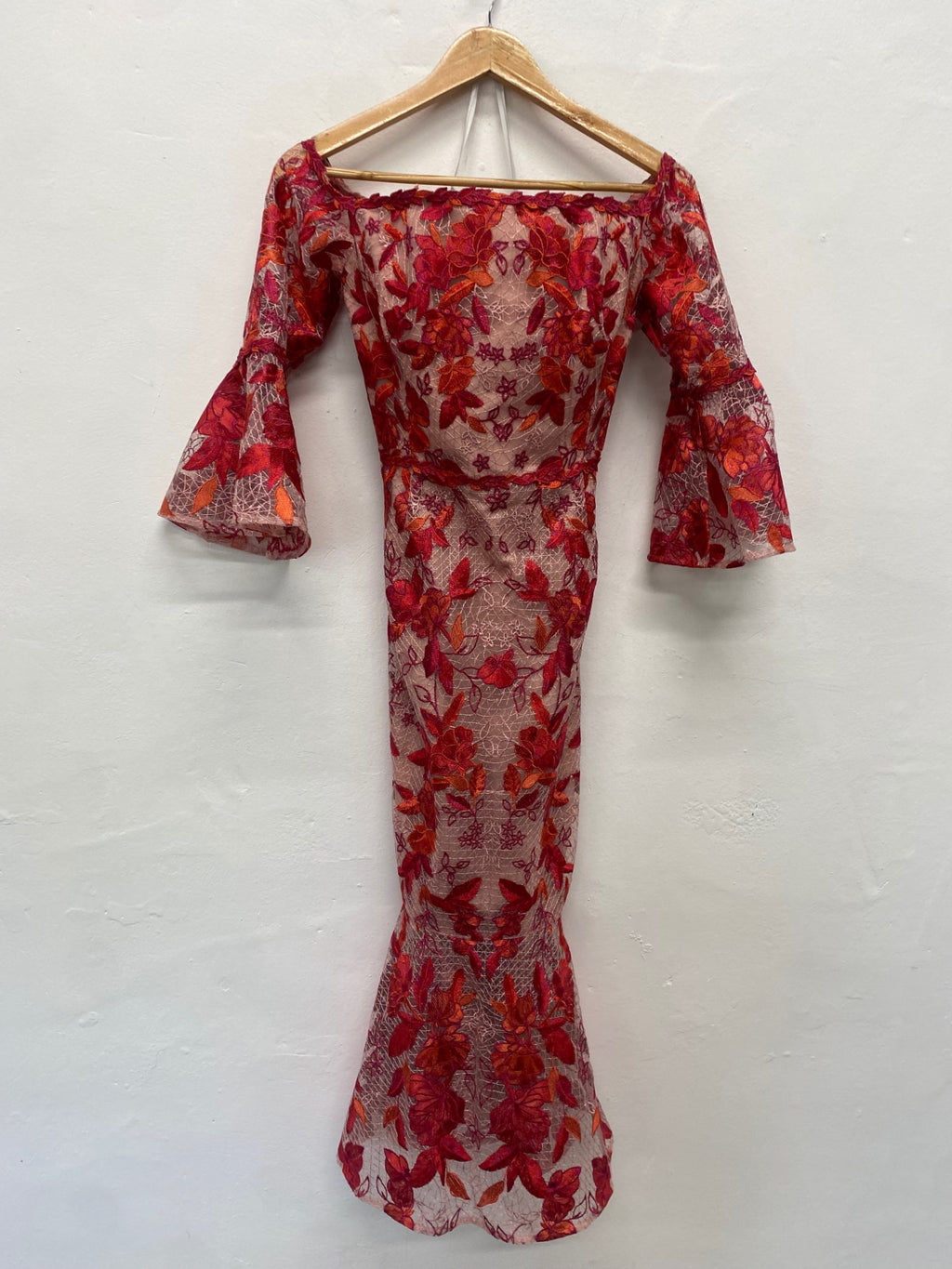 Fabulous Marquesa Notte pink & red floral occasion Dress UK10 JW603