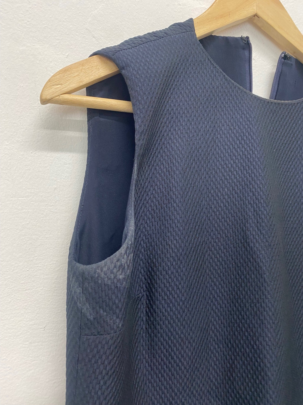 WASH Fabulous Victoria Beckham skater Dress UK12 Navy Blue JW603