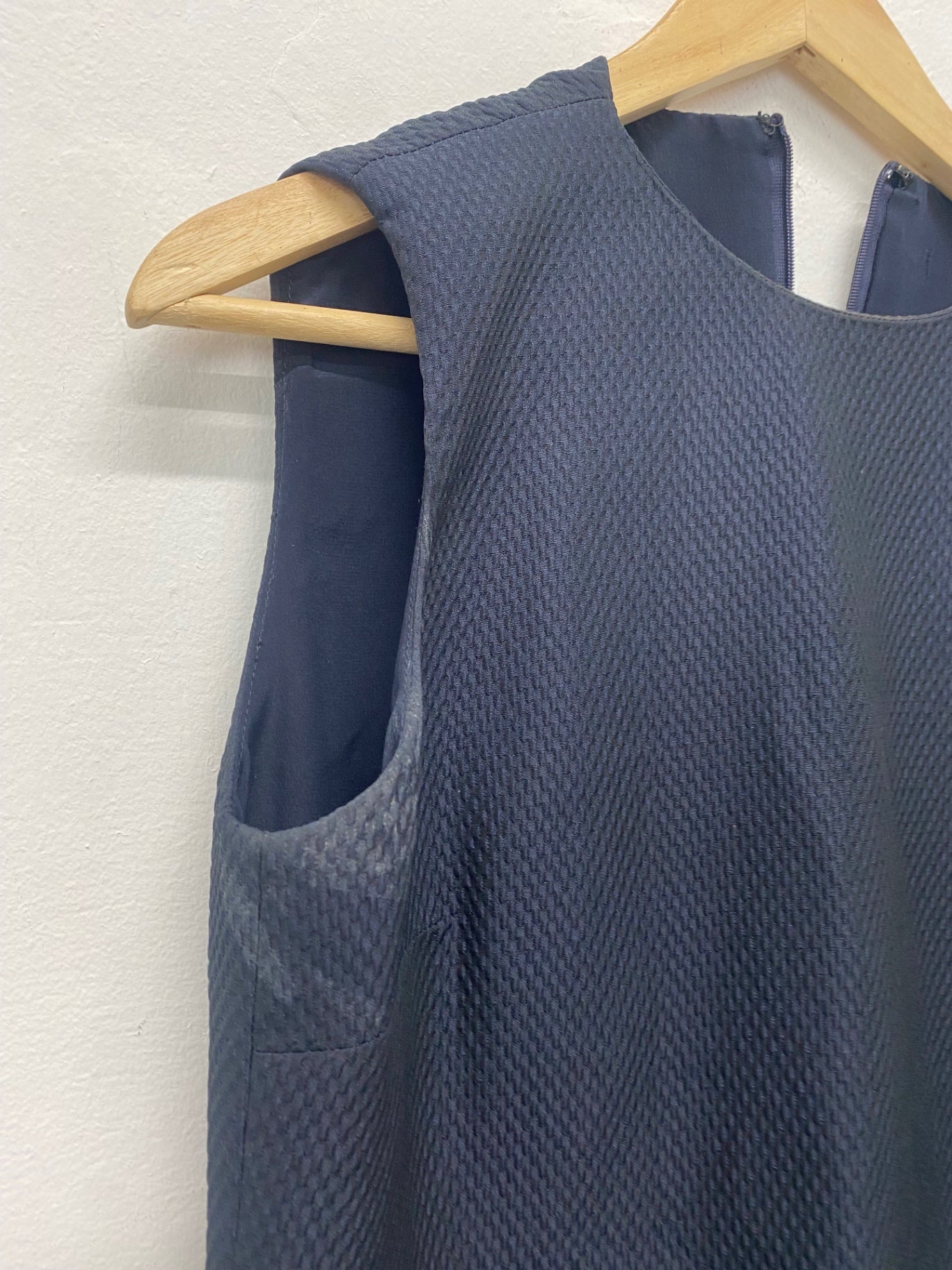 WASH Fabulous Victoria Beckham skater Dress UK12 Navy Blue JW603