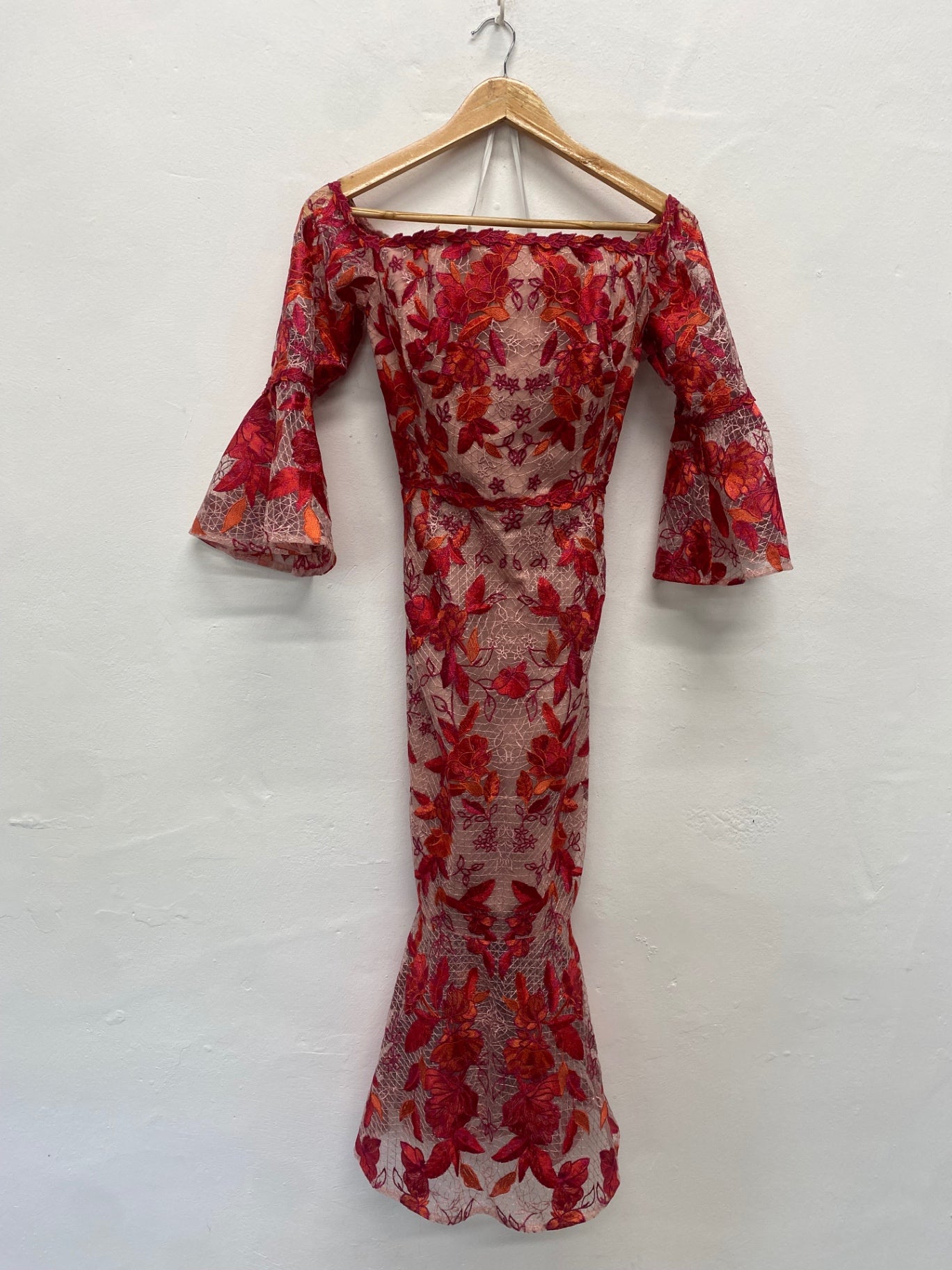Fabulous Marquesa Notte pink & red floral occasion Dress UK10 JW603