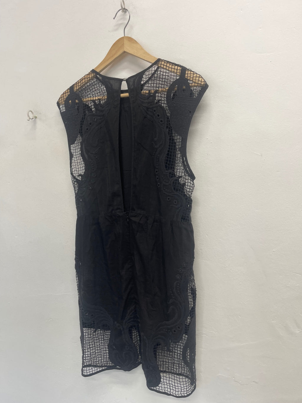 Fabulous Alice McCall boho lace mini Dress Uk8 Black JW603