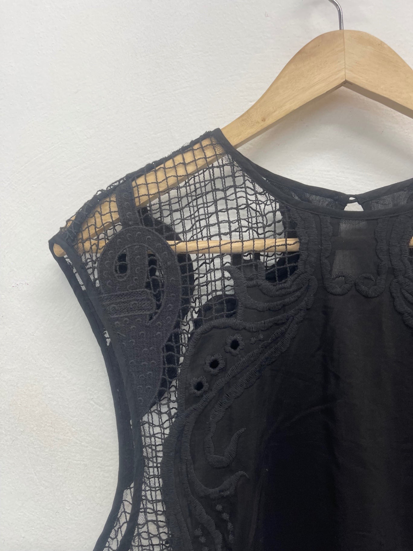 Fabulous Alice McCall boho lace mini Dress Uk8 Black JW603