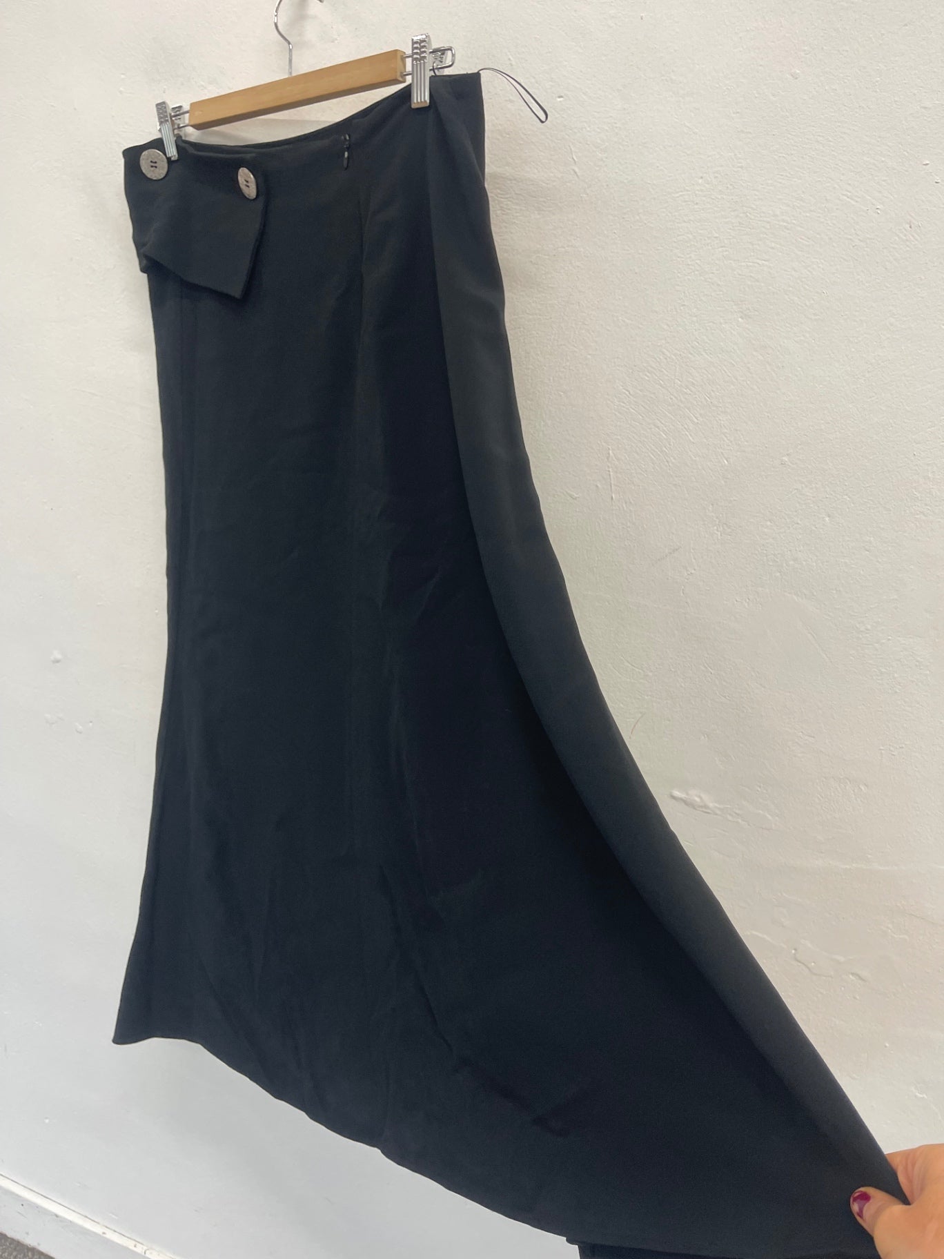 Fabulous Victoria Beckham A Line Midi Skirt UK12 Black JW603