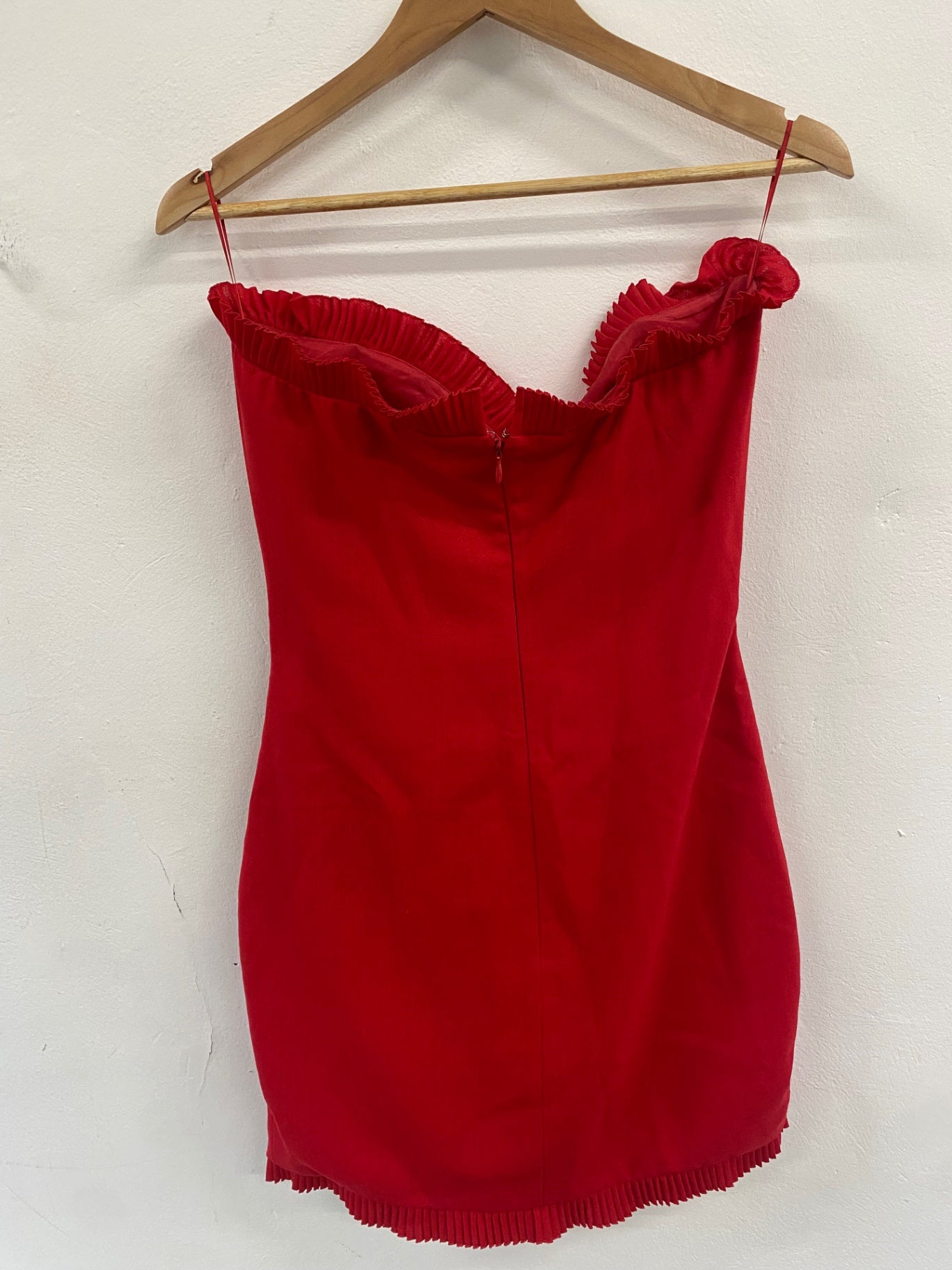 Fabulous Azzaro Cocktail Dress frill Happy classic UK12 Red JW603