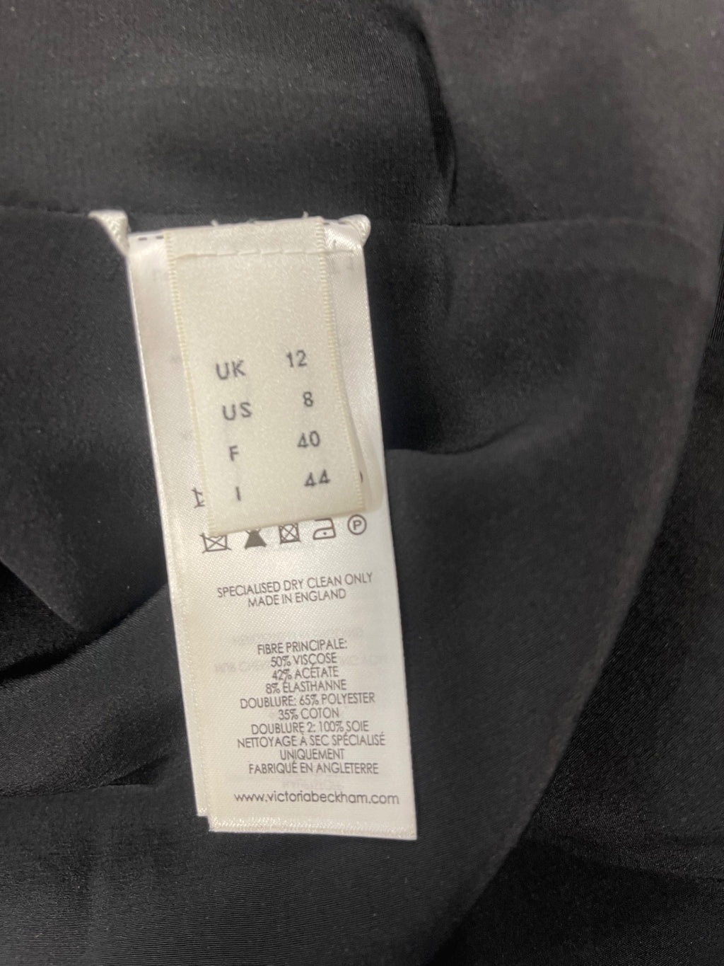 Fabulous Victoria Beckham A Line Midi Skirt UK12 Black JW603