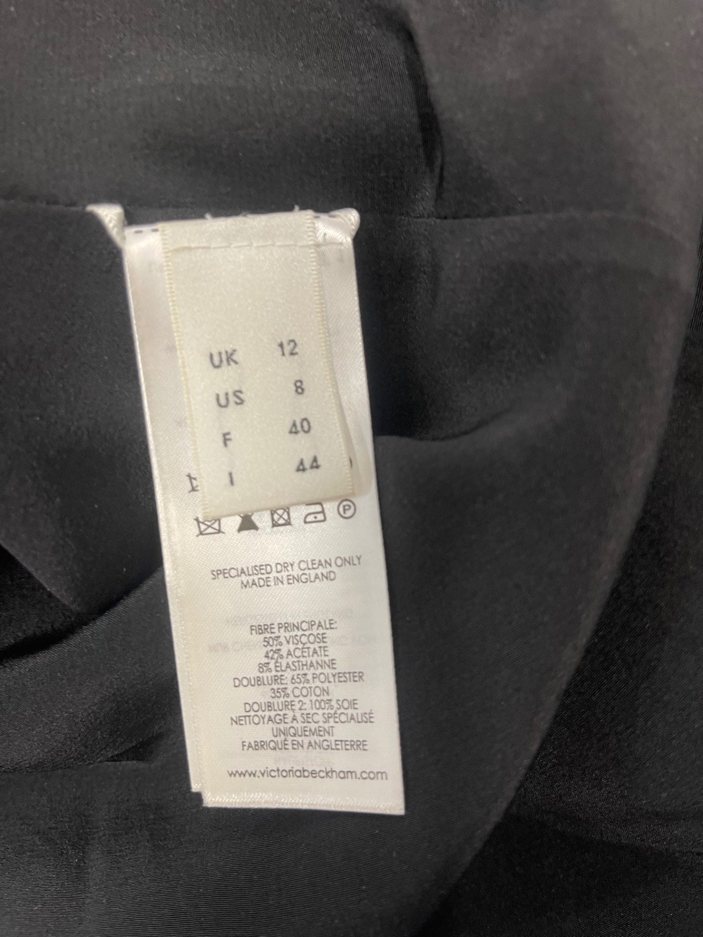Fabulous Victoria Beckham A Line Midi Skirt UK12 Black JW603
