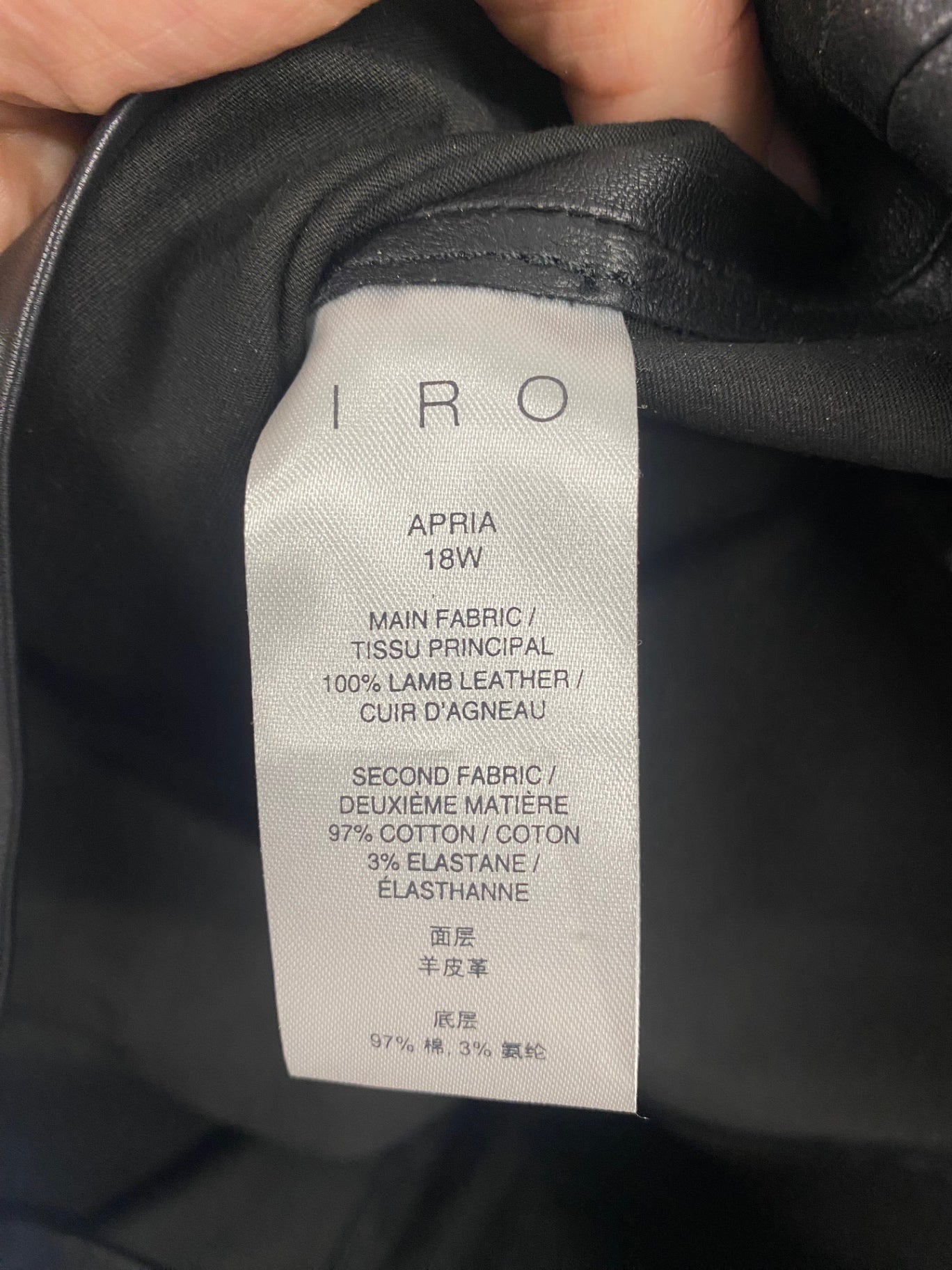 Fabulous IRO leather nappa Cocktail Dress UK12 Black JW603