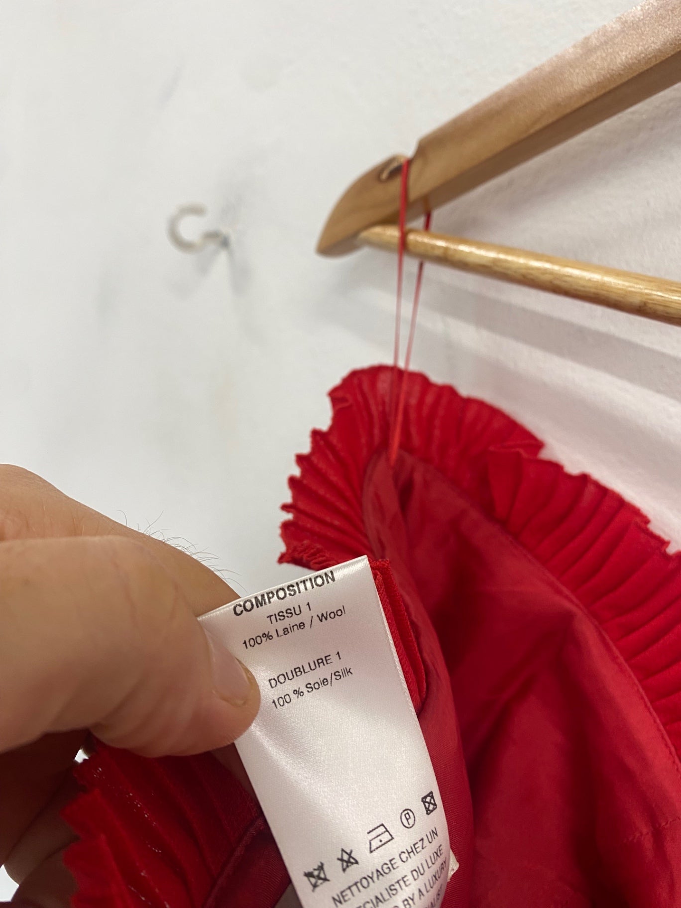 Fabulous Azzaro Cocktail Dress frill Happy classic UK12 Red JW603