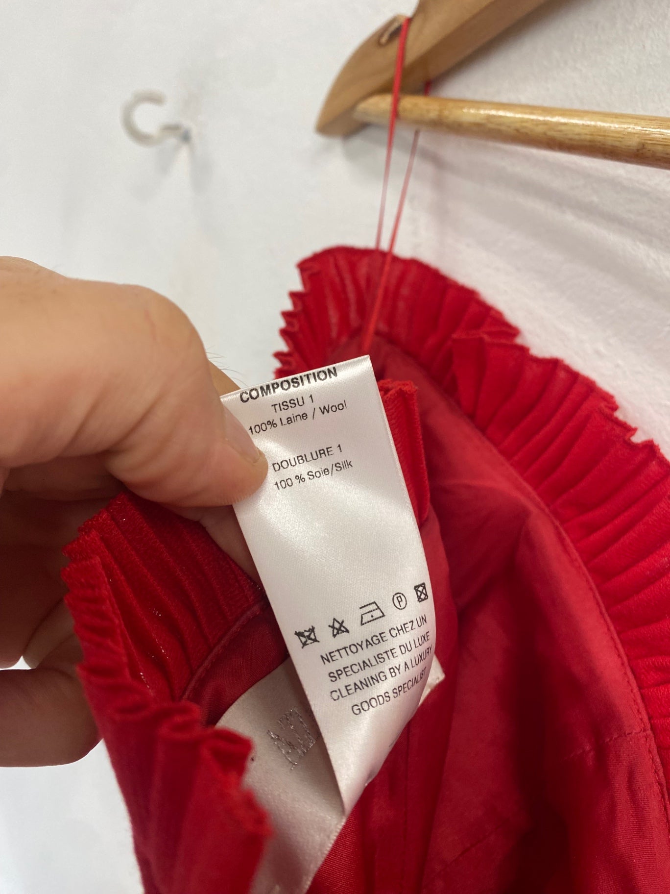 Fabulous Azzaro Cocktail Dress frill Happy classic UK12 Red JW603