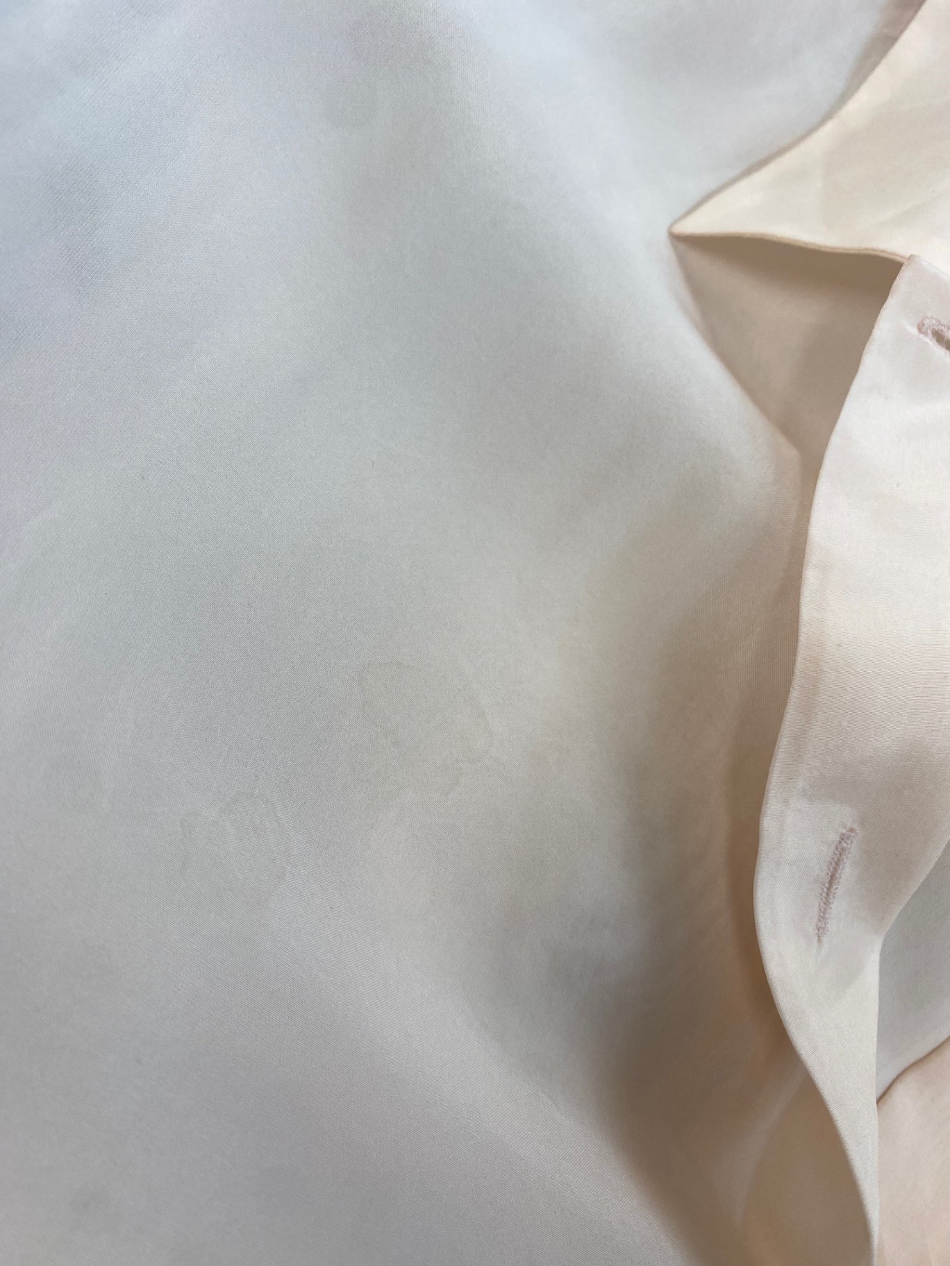 Fabulous PRADA Blouse IT44 UK12 Beige Peach satin semi sheer 