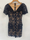Gorgeous self-portrait black lace overlay mini dress  Cocktail Dress UK6 Black