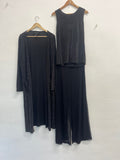 Fabulous Frank Lyman 3 piece Evening outfit UK12 Black & silver #1 KW605