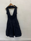 Fabulous Dolce & Gabbanna fit & flare evening Dress UK12-14 Black Shoulder strap JW603