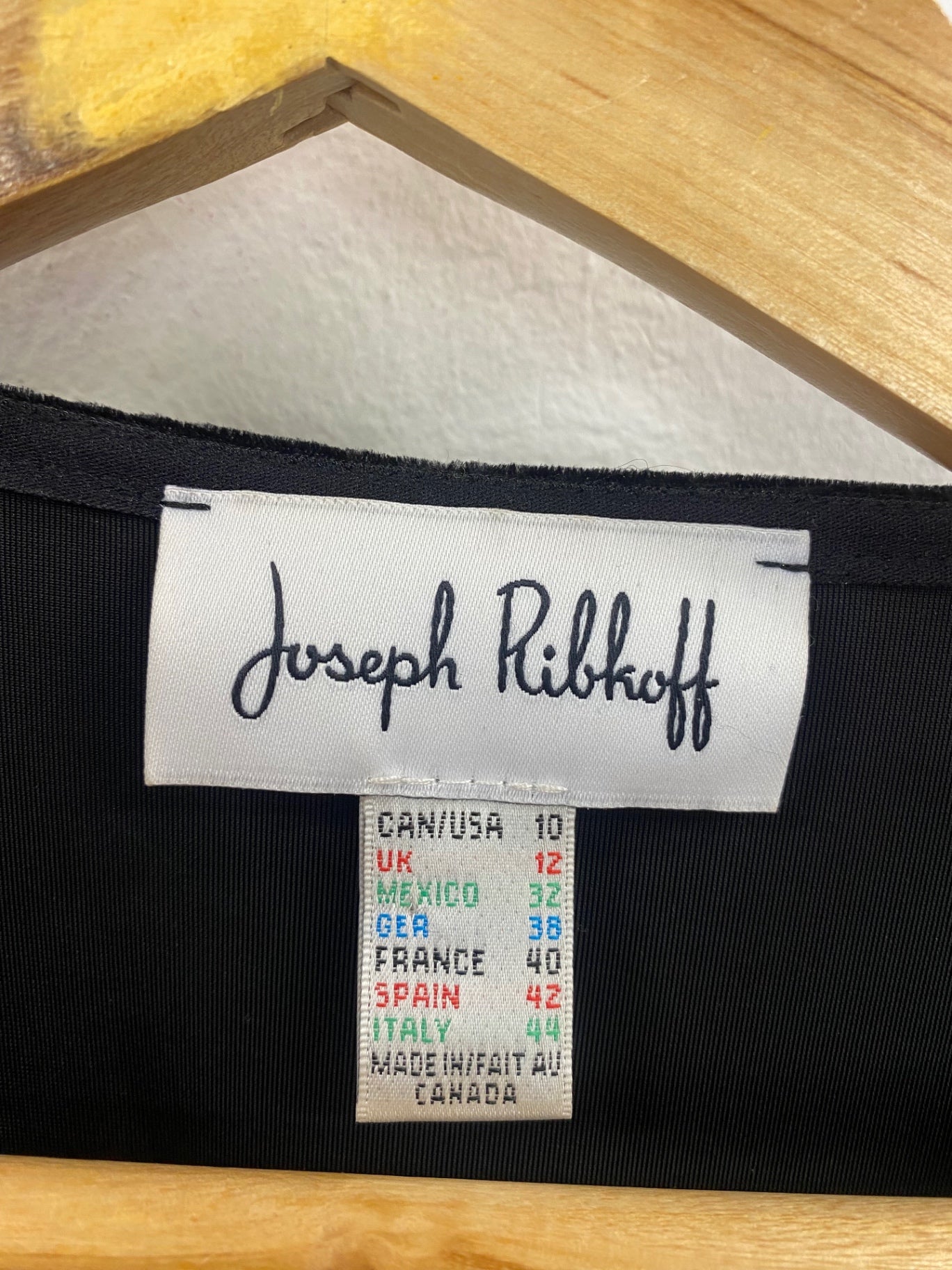 Fabulous Joseph Ribkoff Dress UK12 Black & Silver velvet KW605