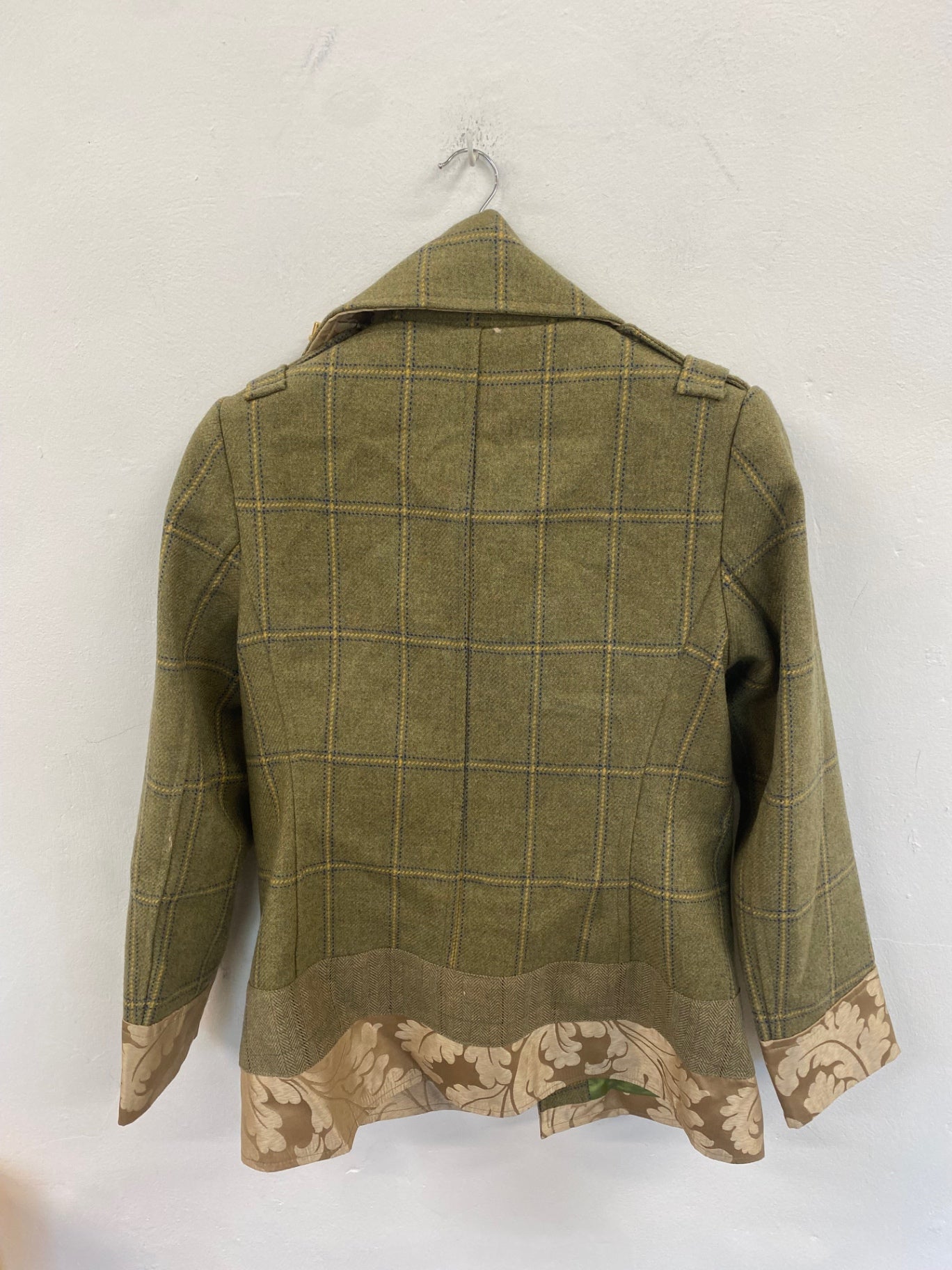 Fabulous Liberty Freedom Field Jacket Tweed UK14 Green Tweed country chic Duchess Punk KW605