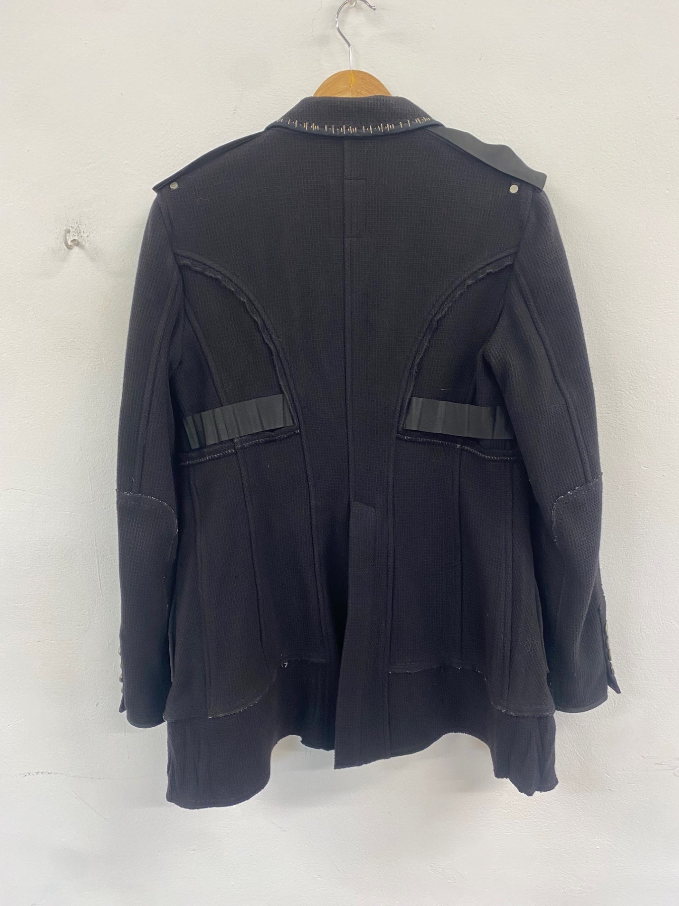 Fabulous Marithe François Girbaud Y2K vintage Asymmetric Jacket UK12 Black