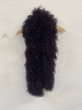 Fabulous Karl Donoghue lamb skin fleece wool leather Scarf One size Purple KW605