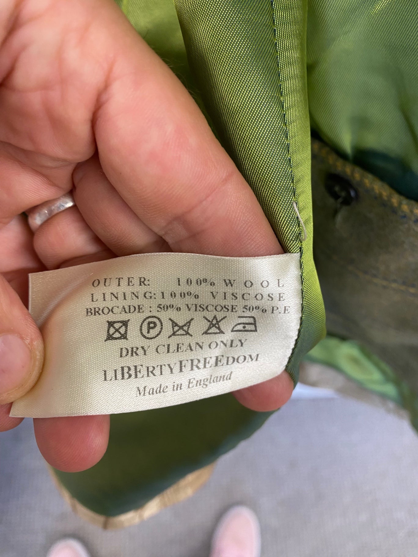 Fabulous Liberty Freedom Field Jacket Tweed UK14 Green Tweed country chic Duchess Punk KW605