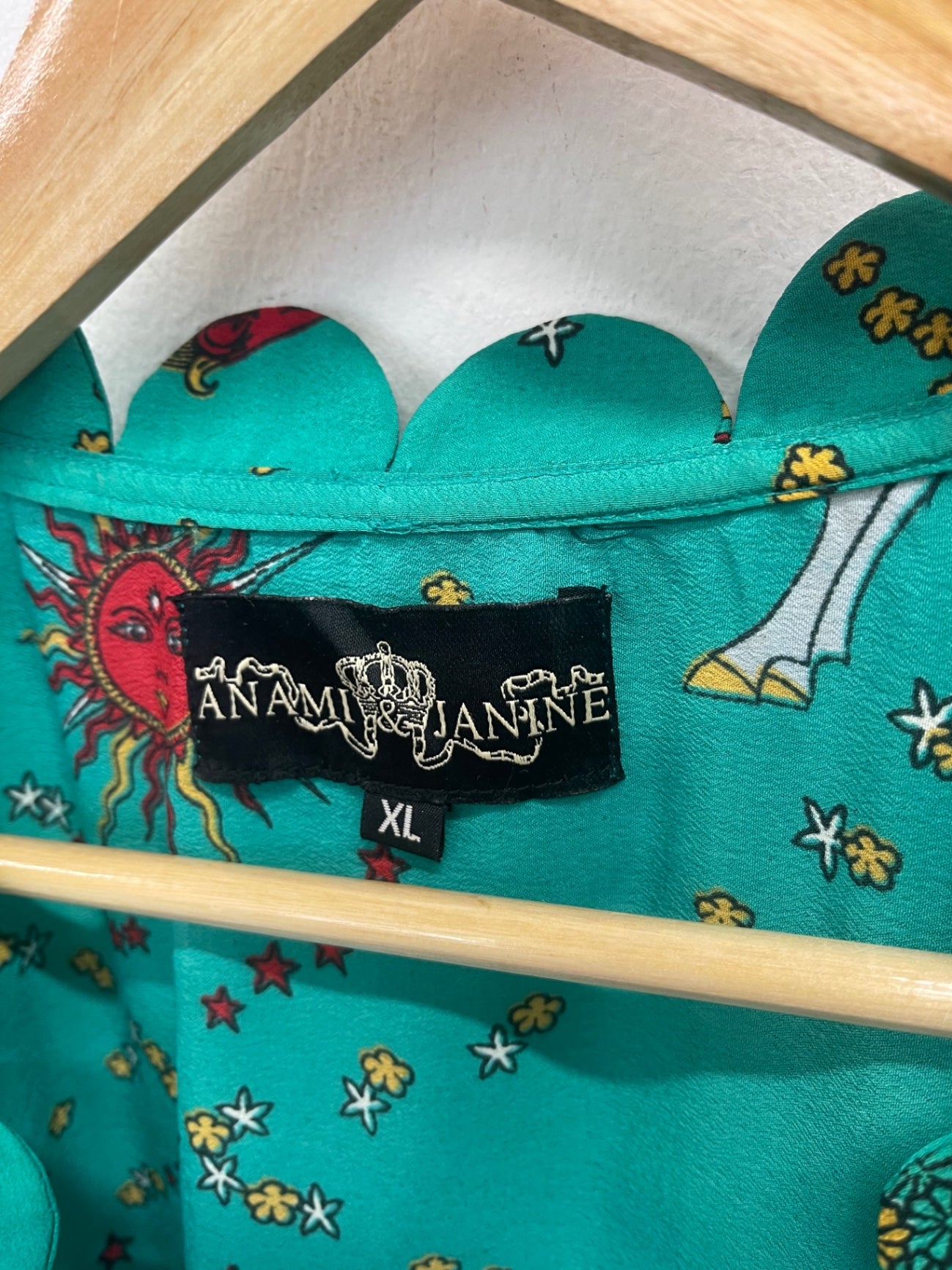 Fabulous Anami Janine unicorn wrap Dress UkXL uk14  Teal KW605 