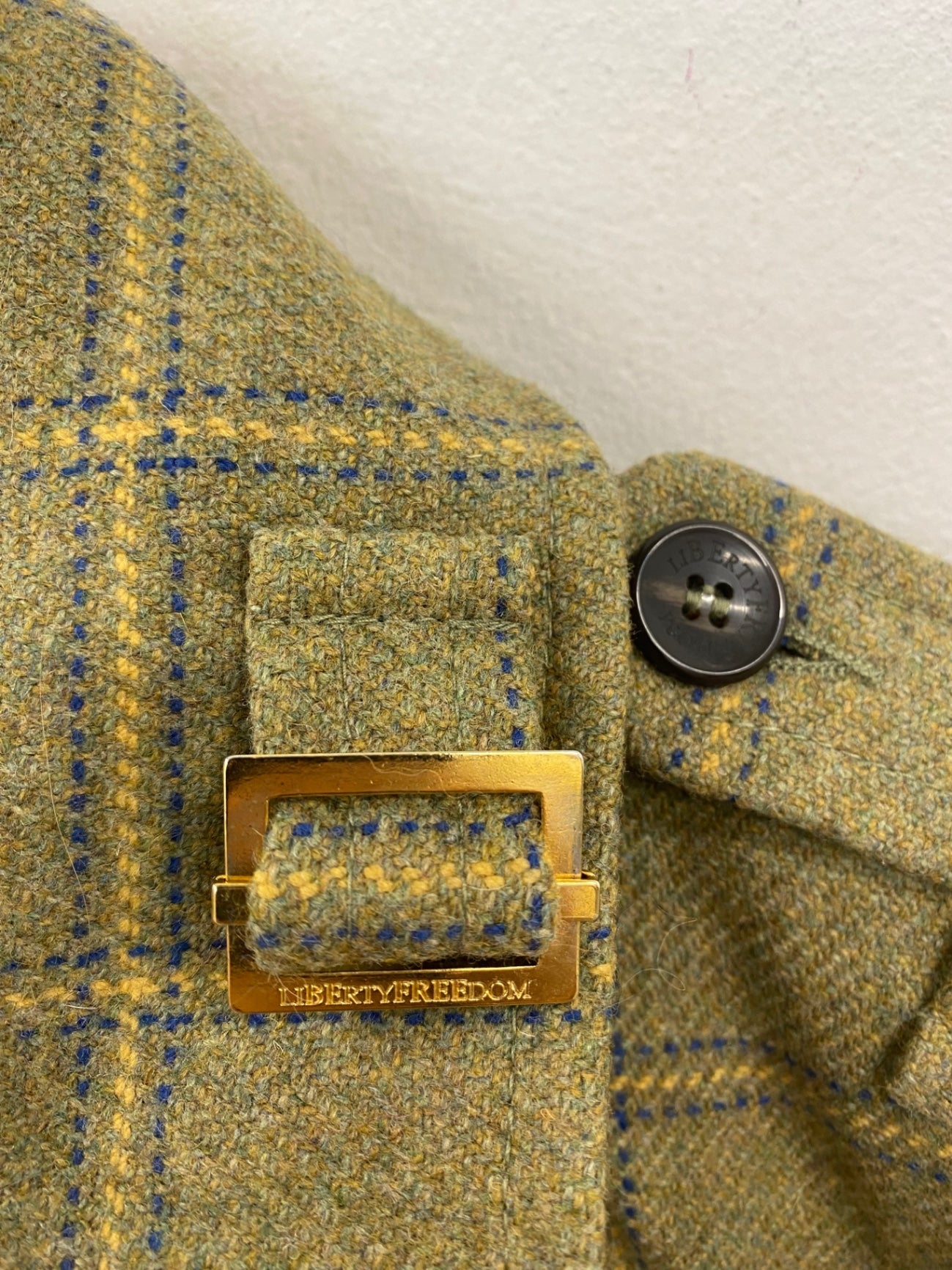 Fabulous Liberty Freedom Field Jacket Tweed UK14 Green Tweed country chic Duchess Punk KW605