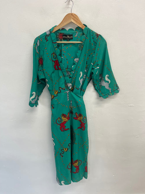 Fabulous Anami Janine unicorn wrap Dress UkXL uk14  Teal KW605 