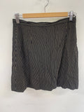 Vintage Gianfranco Ferre Jeans Mini Skirt UK12 Black and beige stripe KW605