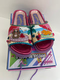 Fabulous Irregular Choice Beach Bum sliders Sandals UK5 Pink new KW605