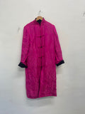 Fabulous Lotus Village reversible mandarin Silk Coat uk14/16 Pink & Black KW605 