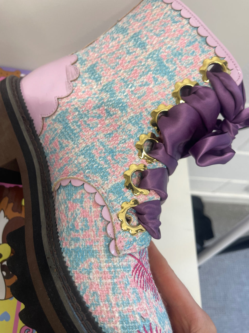 Fabulous Jurassic Jump 1992 irregular choice RARE Boots Uk5 Pink New KW605