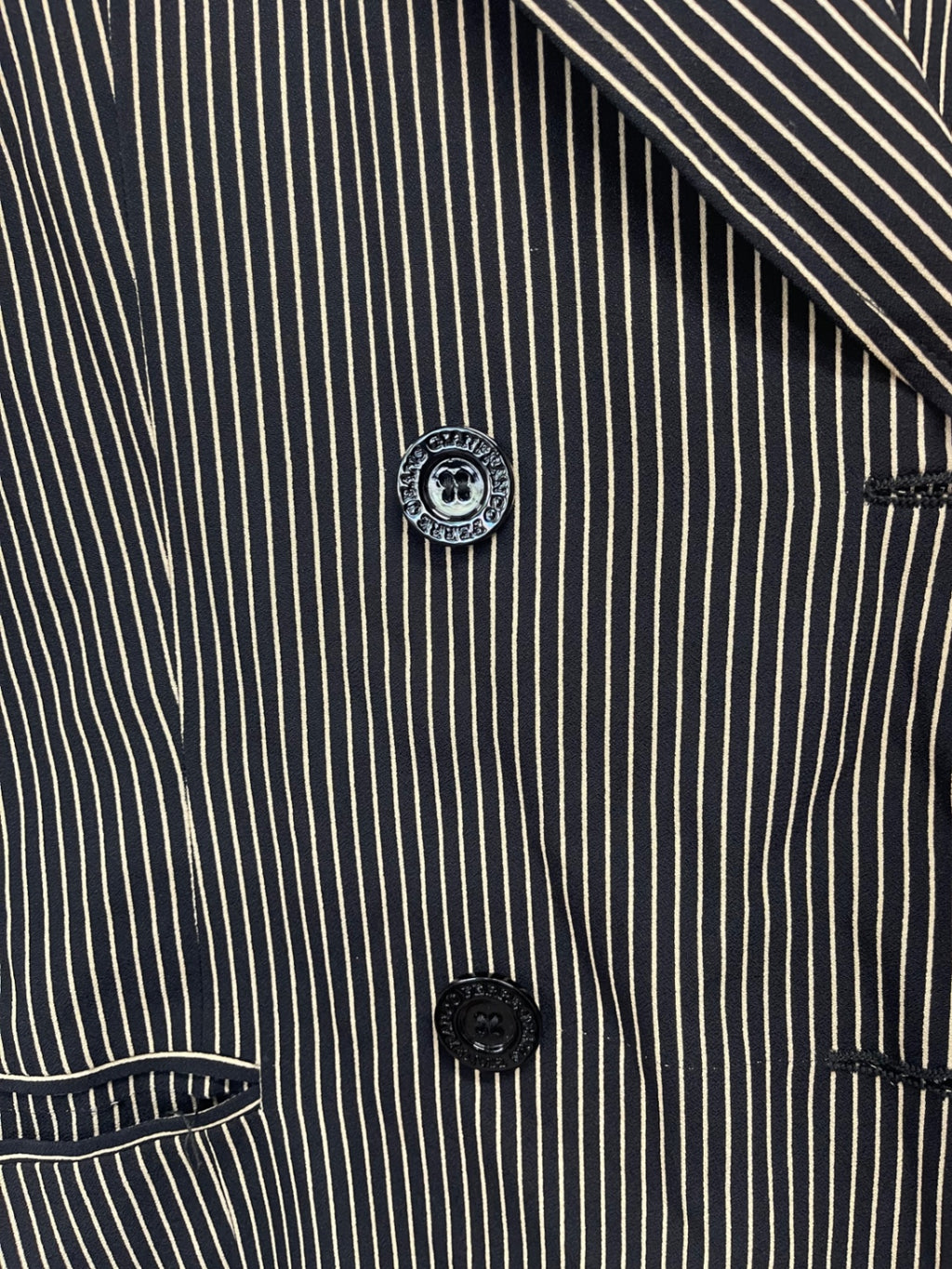 Fabulous GIANFRANCO FERRE JEANS Y2K skirt Suit 30/44 Uk12 Black& Gold KW605