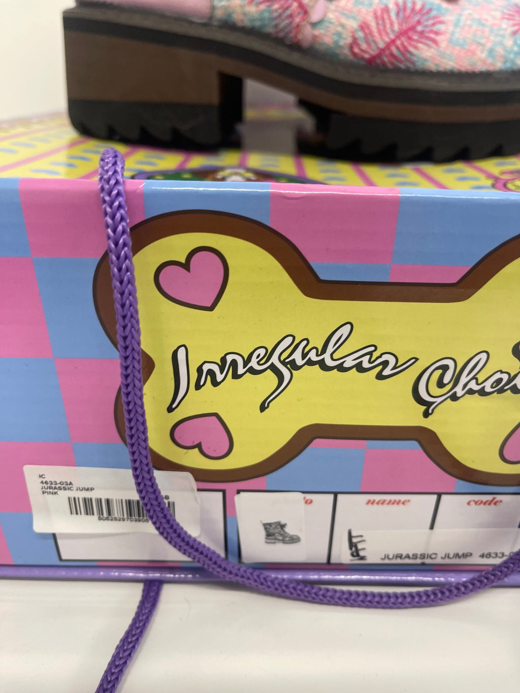 Fabulous Jurassic Jump 1992 irregular choice RARE Boots Uk5 Pink New KW605