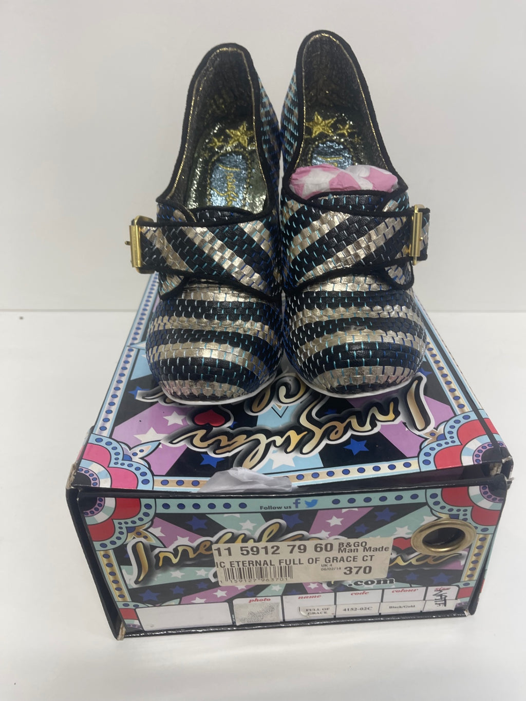 Fabulous Irregular Choice Full of Grace Unicorn Shoes uk4 ice unicorn New Rare KW605