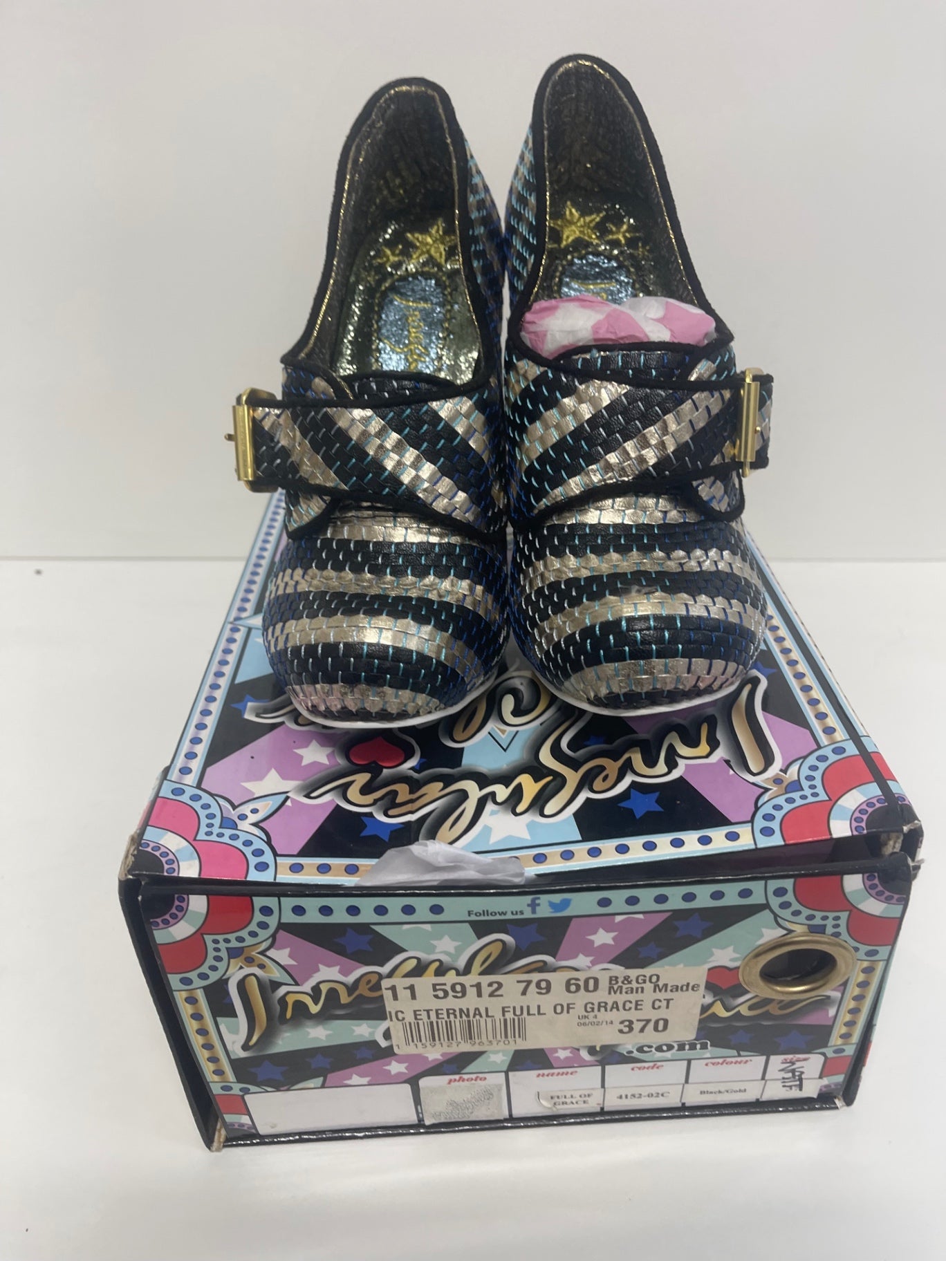 Fabulous Irregular Choice Full of Grace Unicorn Shoes uk4 ice unicorn New Rare KW605