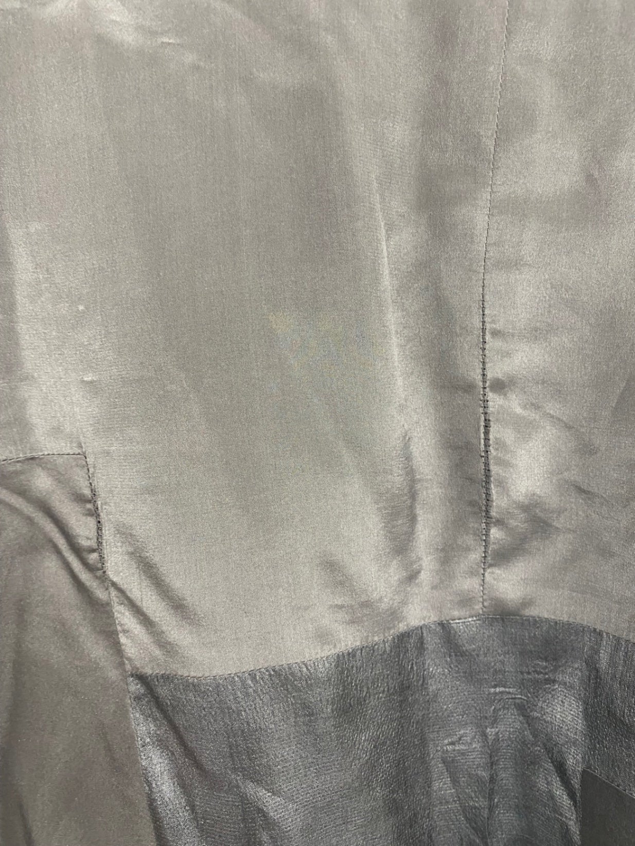 Fabulous Pure DKNY Silk patchwork Blazer L Grey KW605